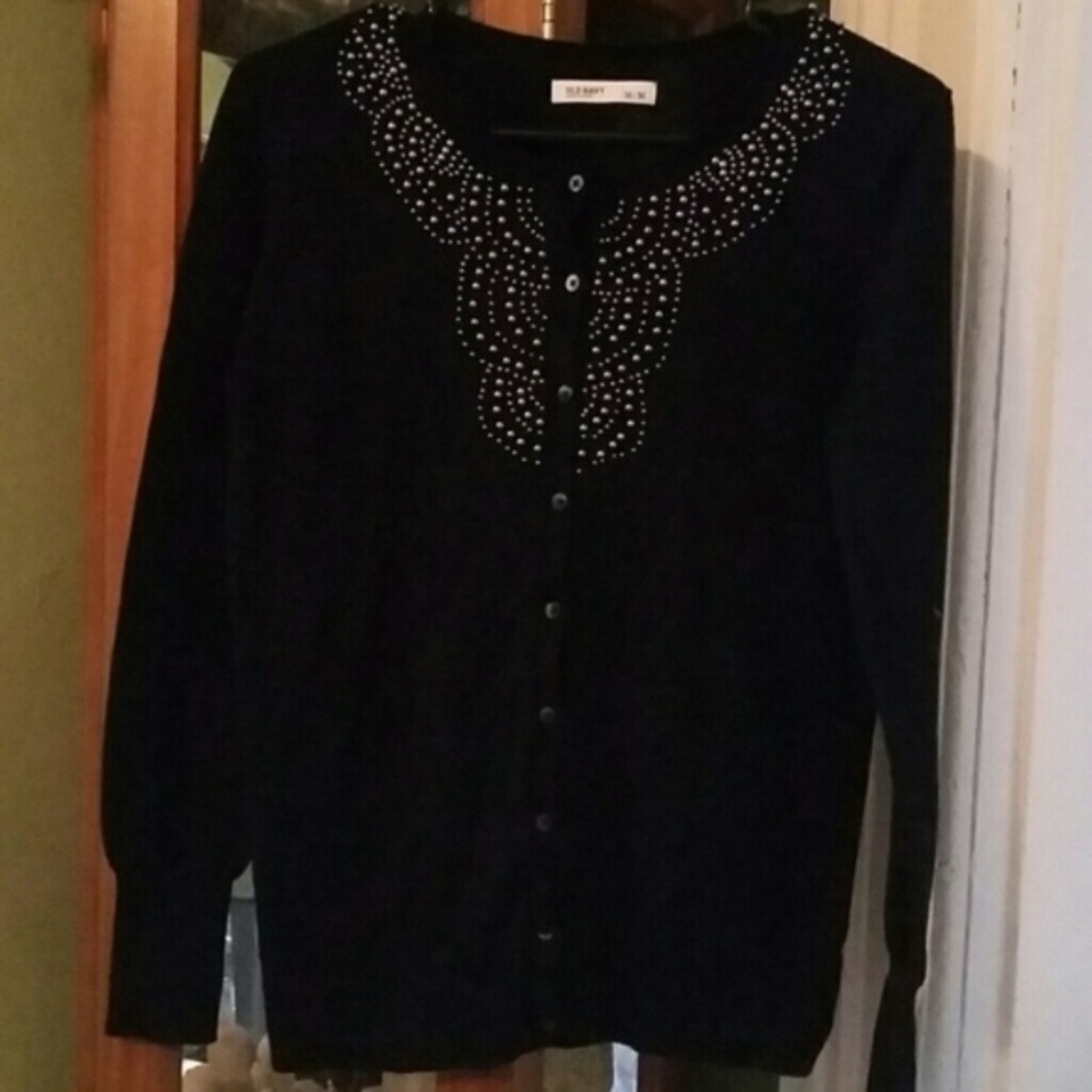 Black Old Navy Studded Cardigan